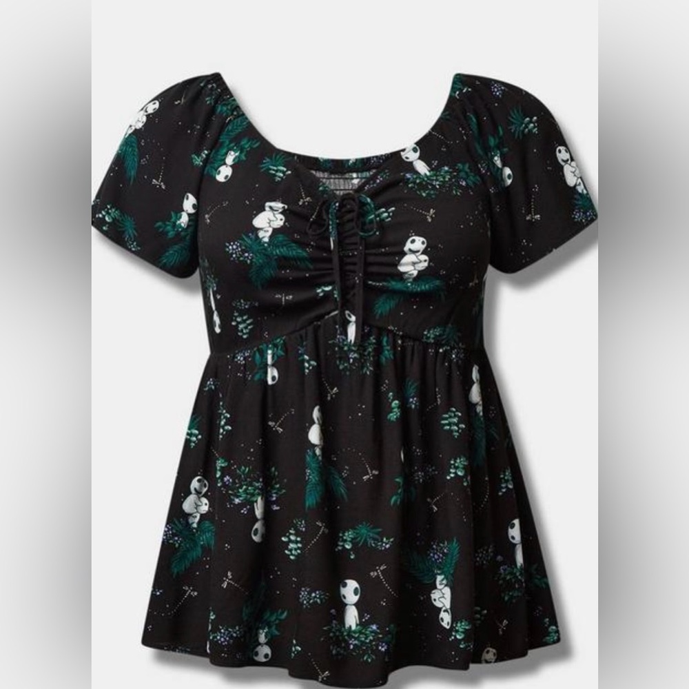 Torrid size 3X Princess Mononoke babydoll shirt - like new!